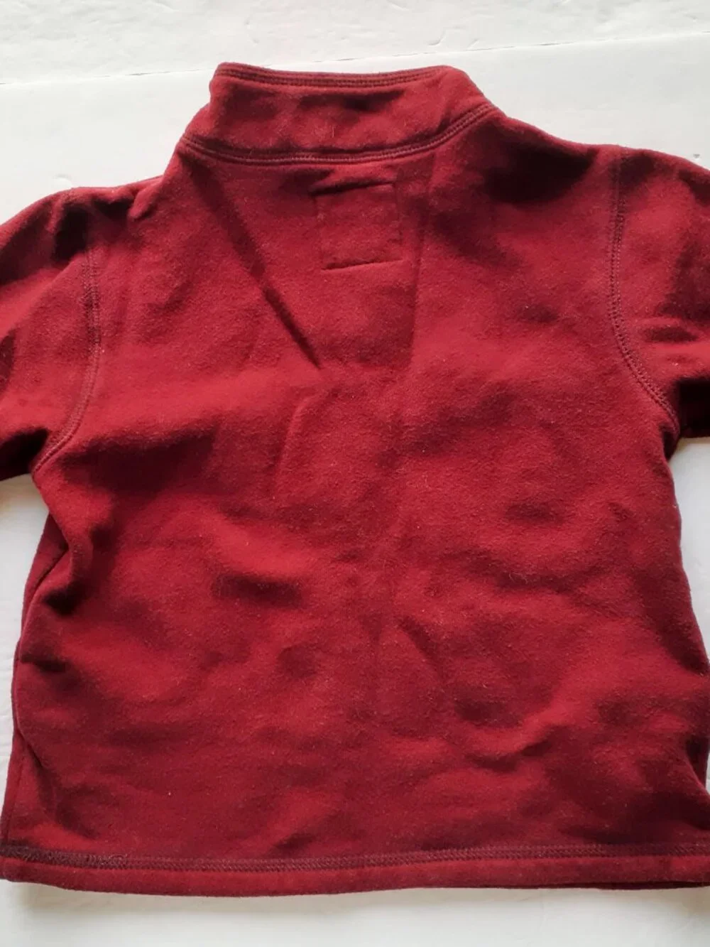 Oshkosh Boys Sweatshirt Burgundy Quarter Zip Pullover 4T